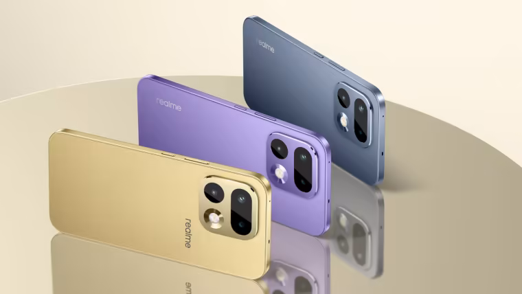 Les trois coloris du realme 16 Pro classique, le seul modèle vendu en France