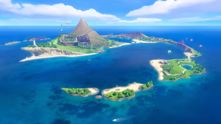 Une discipline de Nintendo Switch Sports Resort sur l'île de Wuhu