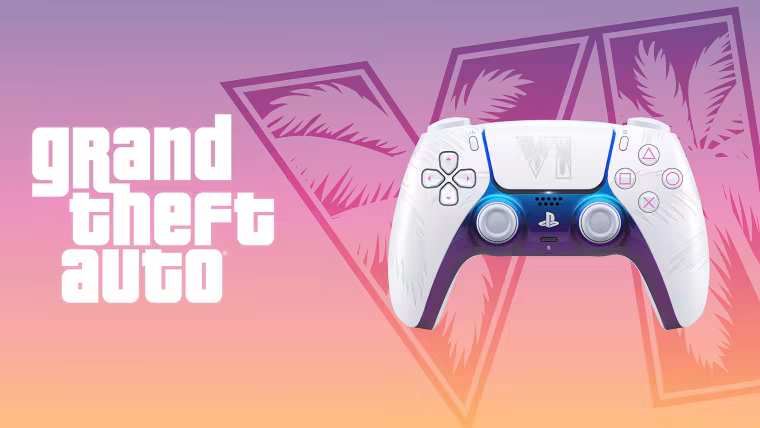 La manette DualSense blanche en édition limitée Grand Theft Auto VI