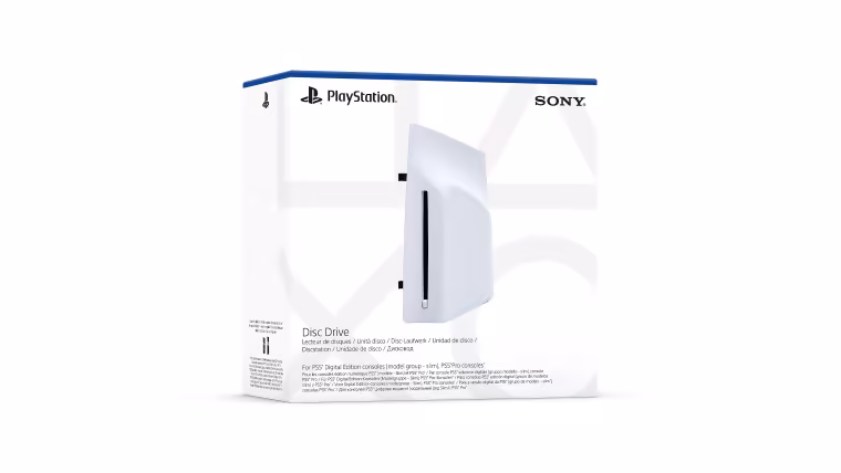 La boîte du lecteur de disques, compatible PS5 Pro et PS5 édition numérique