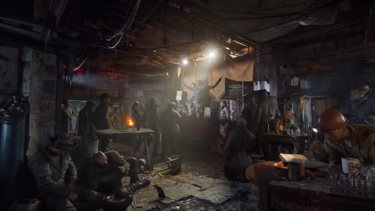 Une station de métro habitée par des survivants dans Metro 2039