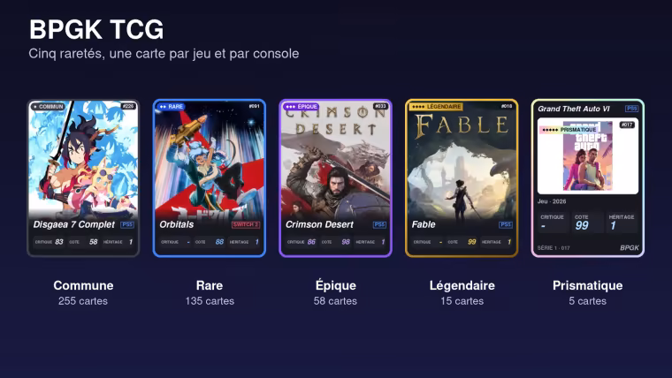 BPGK TCG : le jeu de cartes gratuit avec tes jeux et tes consoles