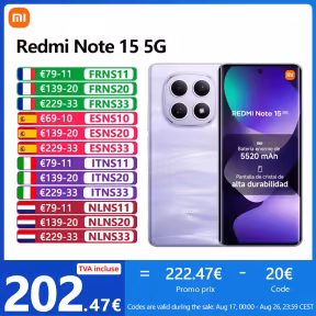 Le Redmi Note 15 5G 256 Go bradé chez AliExpress