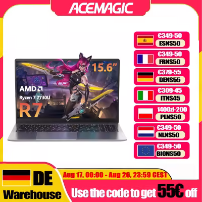 Acemagic 15" / Ryzen 7 7730U - 16/512Go - Win11