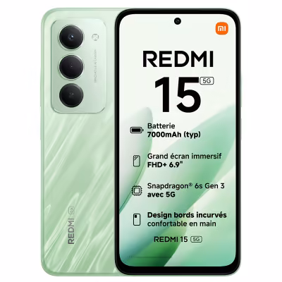 Xiaomi Redmi 15 5G 256 Go Vert