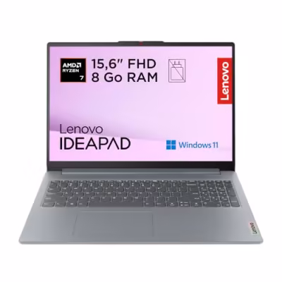 Lenovo IdeaPad Slim 3 Ryzen 7 5825U (15.6″, 16 Go, 512 Go)