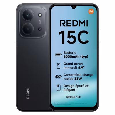 Xiaomi Redmi 15C 256 Go Noir