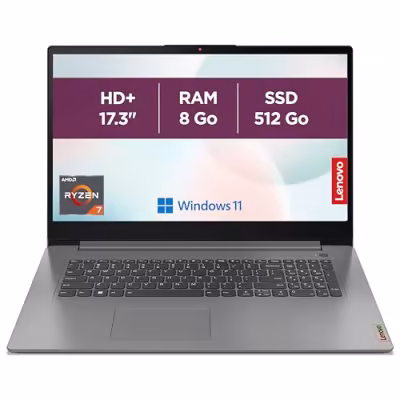Lenovo IdeaPad 3 17ABA7 Ryzen 7 5825U (17.3″, 8 Go, 512 Go)